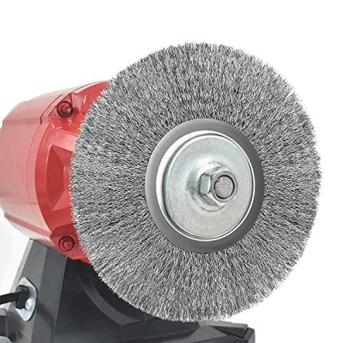 5Pcs 3 Inch Stainless Steel Wire Crimped Wheel Brush with 1/4" Bore for Angle Grinder Derusting Cleaning and Surface Polishing - size: 3"75mm 5Pcs