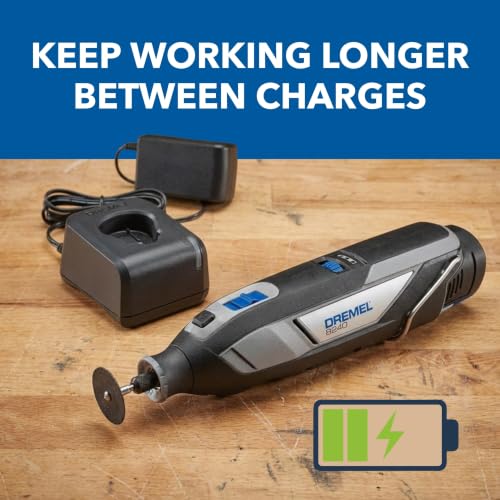 Dremel 8240-5 12V Cordless Rotary Tool Kit with Variable Speed and Comfort Grip - Includes 2AH Battery Pack, Charger, 5 Accessories, Wrench, and Tool Fabric Carry Bag