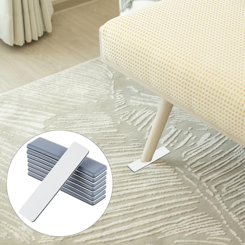 QWORK Furniture Sliders for Carpet, 16 Pcs 1" x4" Rectangle PTEE Furniture Moving Pads, Self-Adhesive Floor Protector Pads
