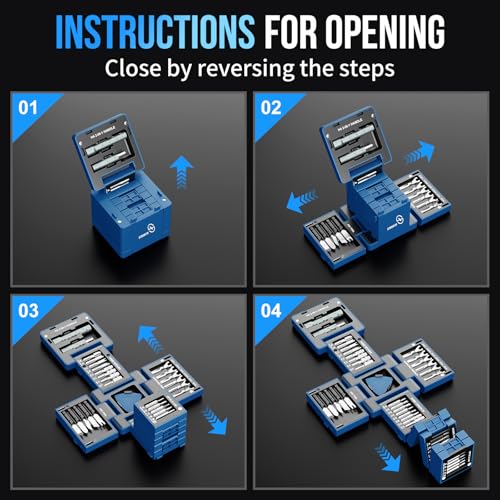 STREBITO 55 in 1 Magnetic Screwdriver Set, Cube Tool Kit