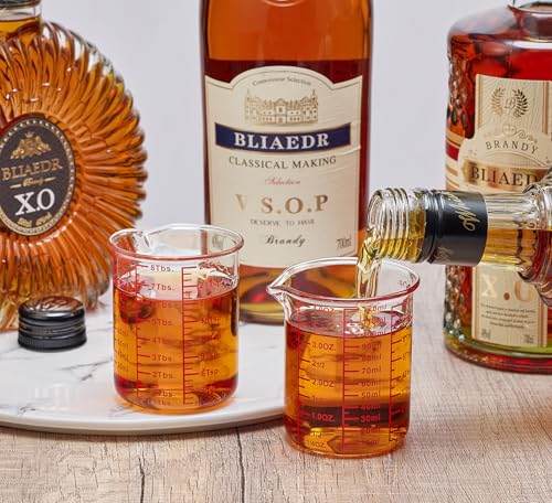 Ackers BORO3.3 Glass Measuring Cups with Spouts, 3-Piece Set, 60/120/250 ml - size: 60ml/120ml/250ml Measuring Cup Set