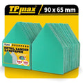 TPmax 100 Pack 90x65mm Detail Sander Sandpaper 320 Grit Compatible with Milwaukee M12 Heavy Duty Hook & Loop Anti Clogging Polyester Film Sheets - size: 320 Grit