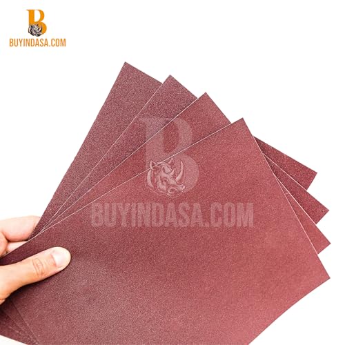 Indasa 50 PCS Redline Full Sheets 9"x11" Wet & Dry Sanding Sheets Series 6 – Rhynowet – 1000-Grit – Waterproof Latex Backing - size: 1000-Grit 9"x11"