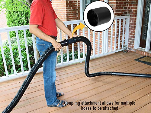 2 1/2 Vaccum Dust Collection Hose Accessories for Woodworking Shop Vac Saw Dust Floor Nozzle, Brush, and Hose Kit for Shop Vac (6’ Hose) - size: Hose 6'