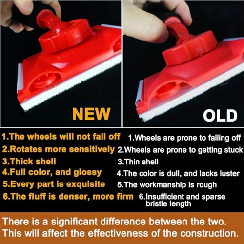 Paint Edger with 3 Pads (1 Tool with preloaded pad + 2 Refills), 4.7 Inch Trim Paint Tool for Ceilings, Baseboards, Doors, Clean Lines, Handheld or Extension Pole Compatible RSL43