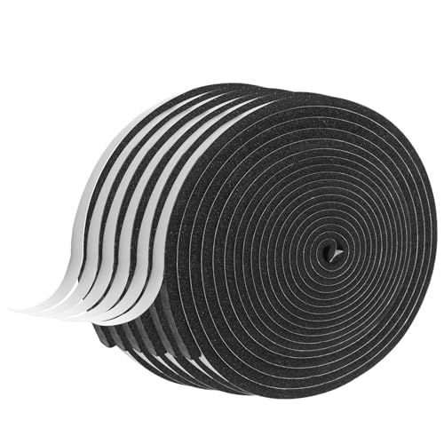 Foam Insulation Tape self Adhesive,1/2In x 1/4In x197Ft Weather Stripping for Doors and Windows,Sound Proof soundproofing Door Seal,Weatherstrip,Pipe Cooling, Air Conditioning Seal Strip - size: 1/2In x 1/4In x197Ft
