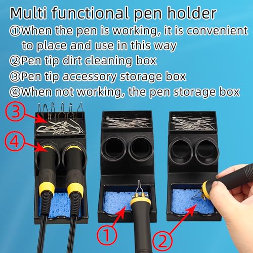 FIRElood Wood Burning Tool, Wood Burner kit Pen 25~750℃, Wood Burning kit with Digital Thermometer Temperature Adjustable Temperature, 2 pyrographic Wood Burning pens, 30 Wood Burning Pen Tips - color: Lh40-2-new