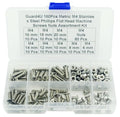 160Pcs Metric M4 304-Stainless Steel Phillips Flat Head Machine Screws Nuts Assortment Kit- M4 x 6mm/ 8mm/ 10mm/ 12mm/ 14mm/ 16mm/ 18mm/ 20mm - size: M4