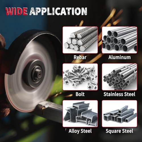 4 1/2 in Cut Off Wheel Diamond Cutting Wheel for Metal 7/8" Arbor | Angle Grinder Cutting Disc for Metal with 5000+ Cuts on Rebar, Steel, Iron and INOX - style: 4.5"x7/8in.