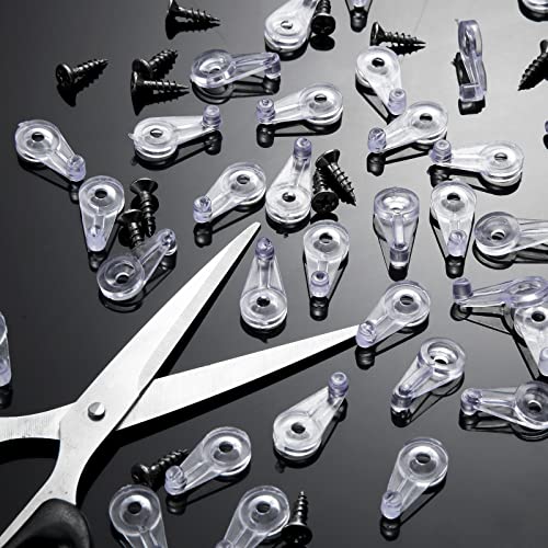 Blulu 20 Pack Glass Mirror Holder Clips for Wall Mounting | Glass Mirror Hanging Kit, Offset 0.24 Inch/ 6 mm, Hanging Retainer Fasteners with Screws and Anchors, for Fixing Cabinet Door - style: Practical Style