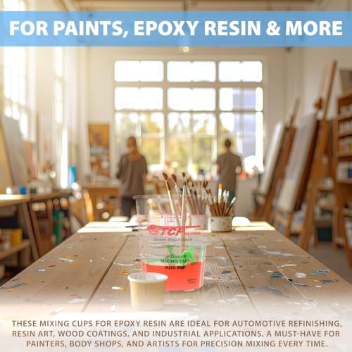 TCP Global Complete Paint Mixing Kit - 12 Cups with Lids, Mixing Sticks