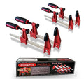 HimaPro 6 Inch Bar Clamp Set, 4 Pack 600 lbs Load Limit Medium Duty Quick Release Steel F Clamp, Ideal for Woodworking, Metalworking, and DIY Projects - color: 6 Inch Set