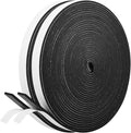 Kikerike Self Adhesive Foam Tape Weatherstrip 1/2In x 1/8In x 66Ft High Density Foam Insulation Strips Seal Weather Stripping with Strong Adhesive for Door and Window Sound Isolation Soundproofing - size: 1/2in x 1/8in x 66Ft