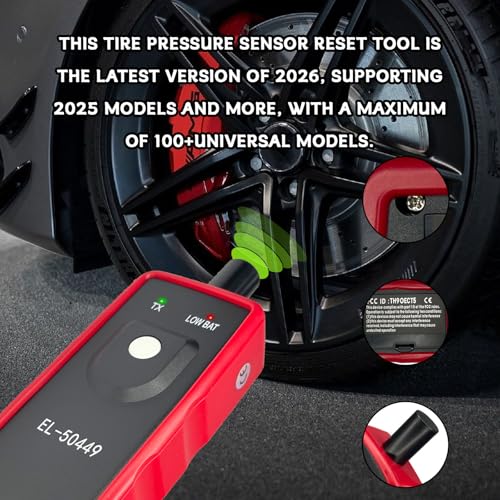 Car TPMS Reset Tool, EL-50449 TPMS Programming Tool for Vehicle Tire Pressure Monitor System Sensor Activation, Tire Pressure Monitor Sensor Reset Tools, Universal for Most Cars, Trucks, SUVs