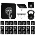 DDMY Black Adhesive Wall Hook for Hanging Heavy Duty Sticky Hooks 24 Pack - color: Black, size: 24 Pieces