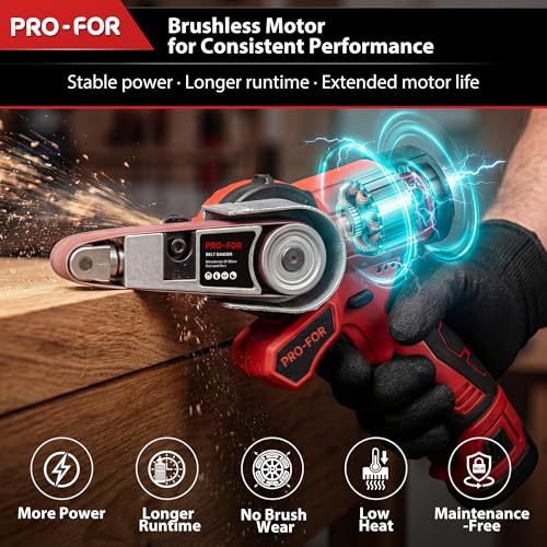 12V Brushless Combination Power Tool Kit, 3-in-1 Cordless Multi-Head System with Mini Chainsaw, Belt Sander, Blower, Interchangeable Heads for DIY & Home Workshop