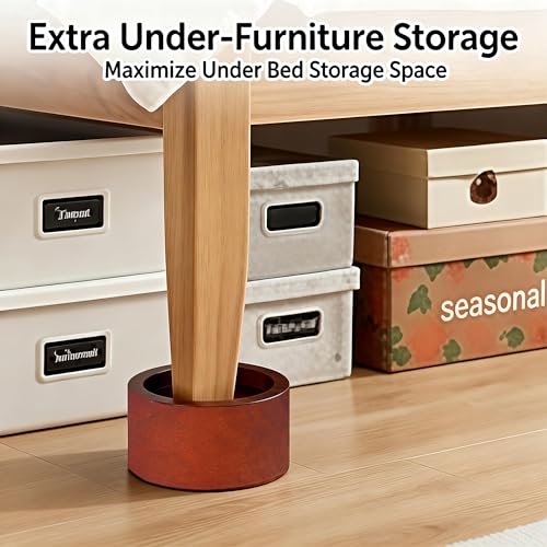Lufia Solid Pine Wood Bed Risers 2 Inch Lift, Durable Furniture Risers for Beds, Sofas, Desks - Stylish Design, Easy Install, 2,000 lbs Capacity (2 Inch) - size: 2 Inch