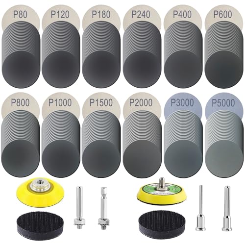240 Pcs 2 Inch Sanding Discs Kit, 80-5000 Grit Hook and Loop Sand Paper - style: 2 Inch 240PCS 80-5000 Grit
