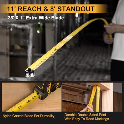 PREXISO 2-in-1 Laser Tape Measure 135Ft Rechargeable Laser Measurement Tool