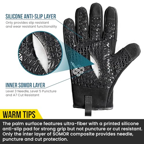 TAILI Level 3 Needle, Level 5 Puncture and A7 Cut Resistant Work Gloves, S