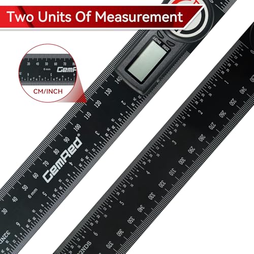 GemRed Digital Protractor Digital Angle Finder Ruler - color: Black