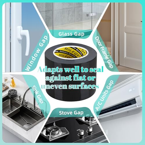 Window Weather Stripping Door Seal Tape1Pack x 2.76Inch x 33FT - color: Black, size: 1Pack x 2.76Inch x 33FT