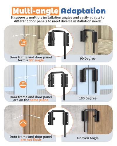 Sliding Door Loop Lock, Security U-Bolt Locks, Black - color: Black-1PC