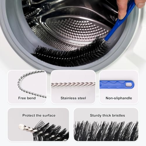 Drain Brush, Refrigerator Coil Cleaning Brush, Dryer Vent Cleaner Brush