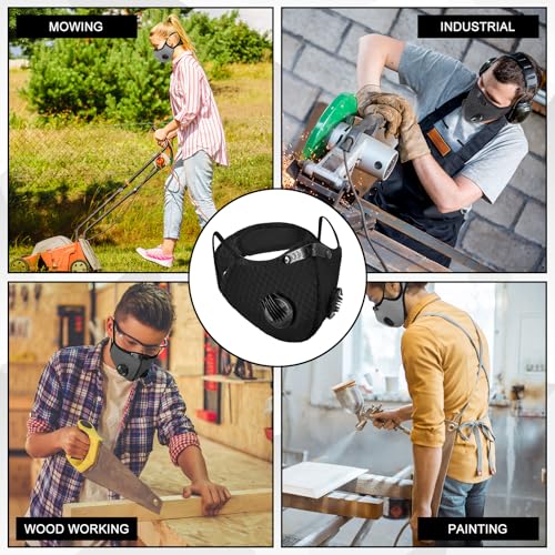 Threlaco Dust Mask Reusable - color: Dark Gray, Light Gray