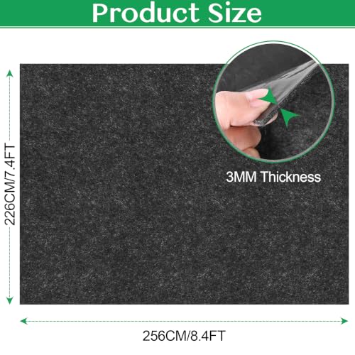 ToLanbbt Outdoor Storage Shed Floor Mat, 8.4 x 7.4 FT Waterproof Carport Mat, Washable Furniture Pad with Non Slip Backing for Dust, Oil, Protection, Storage Shed Not Included - size: 8.4 x 7.4 FT