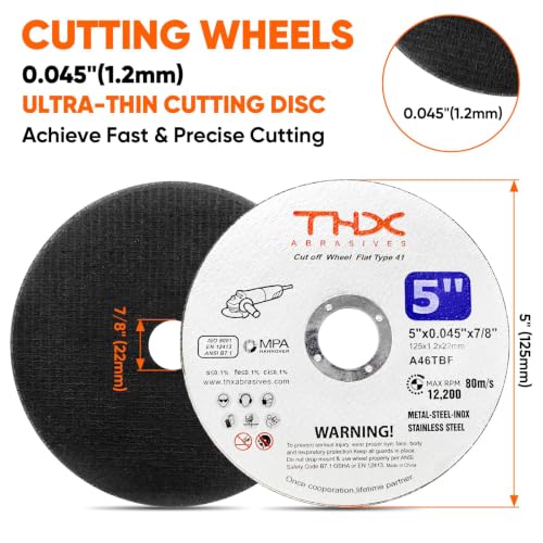 THX 5 Inch Cut Off Wheel,Long-Lasting Thin Cutting Wheel,28Pack - size: 5" x 0.045" x 7/8"