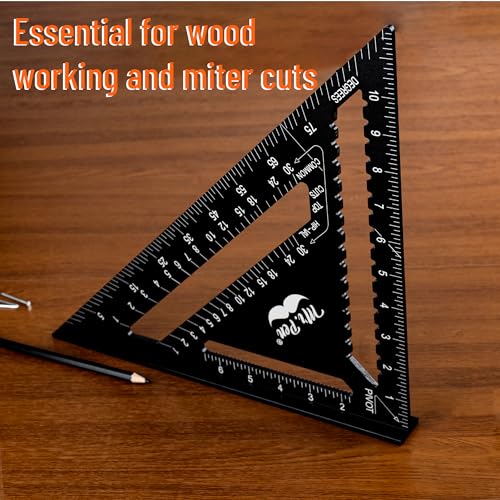 Mr. Pen- Rafter Square, 12 Inch, Black, Aluminum Alloy 12 Inch