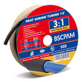 1/2" Heat Shrink Tubing, 32.8 Feet Roll Industry Marine Grade 3:1 Shrink Ratio Shrink tubing, Adhesive Lined Heat Shrink Tube, 1/2 Waterproof Shrink Tube for Wires Home Marine Automotive-Black - size: 1/2" -32.8 Feet