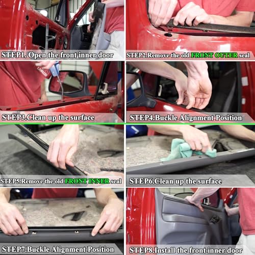ItranMc Window Molding Sweep Felt Trim Seal for 1987-1997 Ford F150 - style: Ford 1987-1997