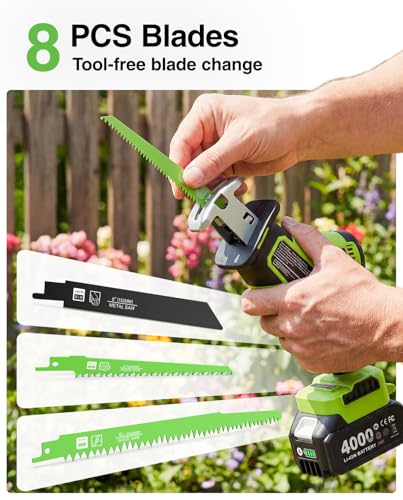 TaskStar Cordless Reciprocating Saw Kit, 3500 RPM Brushless Motor