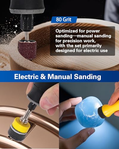 1 Inch Sanding Discs and Drums for Dremel Rotary Tool Accessories, Hook and Loop Sandpaper for Drill Sanding Bits Attachment, Resin Polishing Kit Pads 60-10000 Grit for Wood Metal Craft Making Jewelry