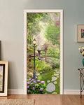 FLFK Door Decal Sticker - Scenic,Peel and Stick Mural,Combined Size 36"x80",Split into 2 Pieces - color: Mt4782, size: 36"x80"