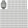 Conduit Connectors, 1/2 Inch, Straight, Grey, 300-Pack - size: 300-Pack
