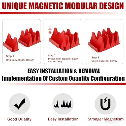 60 pcs Magnetic Modular Wrench Organizers for Tool Drawers - Wrench Rack with Metric&SAE Labels,Tool Storage Set Wrench Holder,Festival for Father and Boyfriend - style: 60 PCS