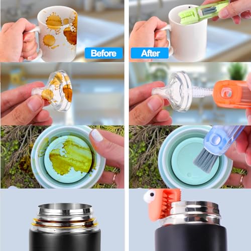 XANGNIER 4 in 1 Cup Lid Gap Cleaning Brush Kit,3 Pack - color: 4 in 1 Cup Lid Cleaning Brush-3 Pack