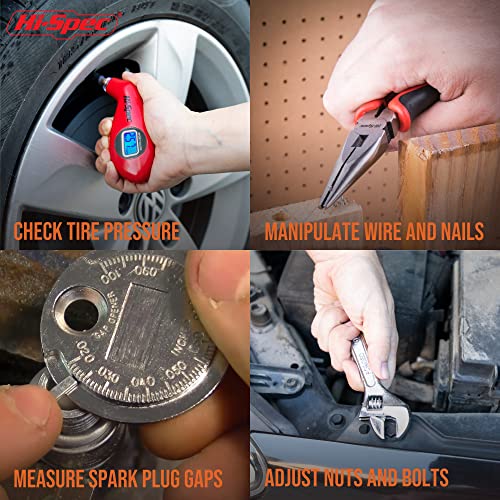 Hi-Spec Compact Auto Garage Tool Kit with Digital Tire Pressure Gauge - size: 65 PCS