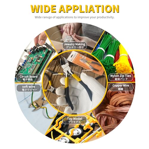 BOOSDEN Wire Cutter 5 inch Cutting Pliers Diagonal Cutter Snipper 5 Pack - size: 5"- 5 Pack