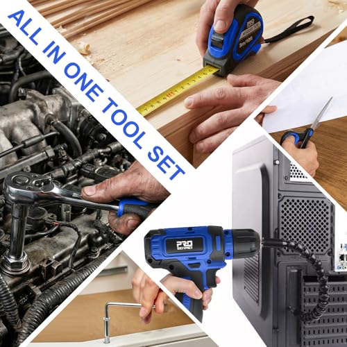 Prostormer 369-Piece Drill Tool Sets Combo Kit, Blue - color: Blue