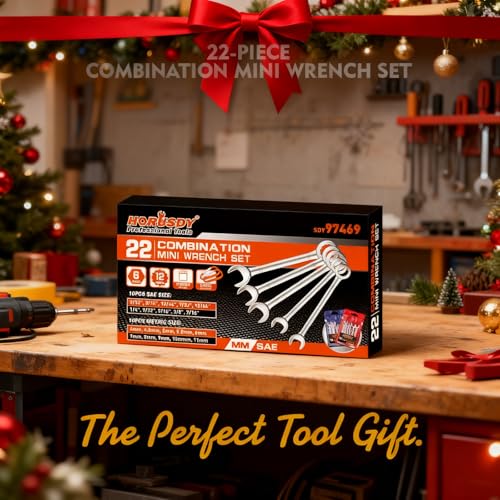 HORUSDY 20-Piece Mini Wrench Set, Small Wrench Set, Metric and SAE Mini Combination Wrench Sets - style: 20-Piece Mini Wrench SetMetric&SAE)