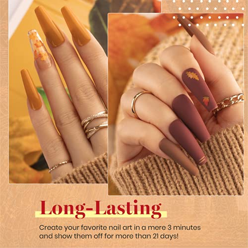 Beetles Gel Nail Polish Set, Caramel Swirl Gel Polish 6 Colors - color: A - Mixed Finishes | Caramel Swirl