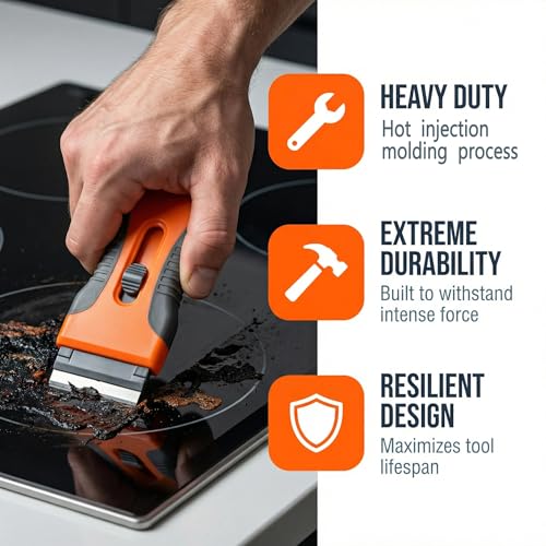 Razor Blade Scraper 2 Pack with 20 Replacement Blades,Glass Scraper Tool