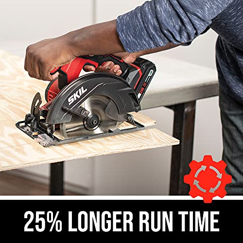 SKIL 20V 6-1/2 Inch Cordless Circular Saw Includes 2.0Ah PWR CORE 20 Lithium Battery and Charger - CR540602 - style: 6-1/2 In. Circular Saw Kit