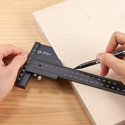 Scriber Gauge – Precision Marking Tool, Measuring Ruler, Layout Square, Thickness Gauge, CNC Aluminum Woodworking Tool for Joinery, Framing, Cabinet - Professional Classic Model (900mm)