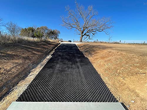 Standartpark Vodaland Permeable Pavers - EasyPave Grass & Gravel Driveway Grid - Load Class A-D, 100% Recycled PPE Plastic Pavers, 2" Depth, 35 Sq Ft/ 14 Units, Black - size: 35 SQ FT