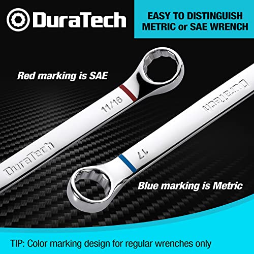 DURATECH 52-Piece Combination Wrench Set, Regular & Stubby, SAE & Metric - size: Metric&SAE(52 PCS)